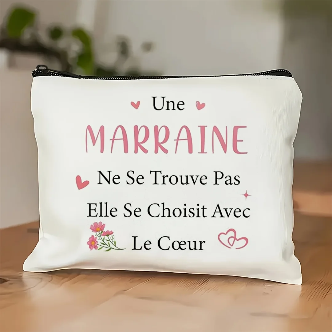 1pc Easy Modern Novel Unique Makeup Bag, Incorporating Godmother Elements, Perfect Gift for Godmothers.