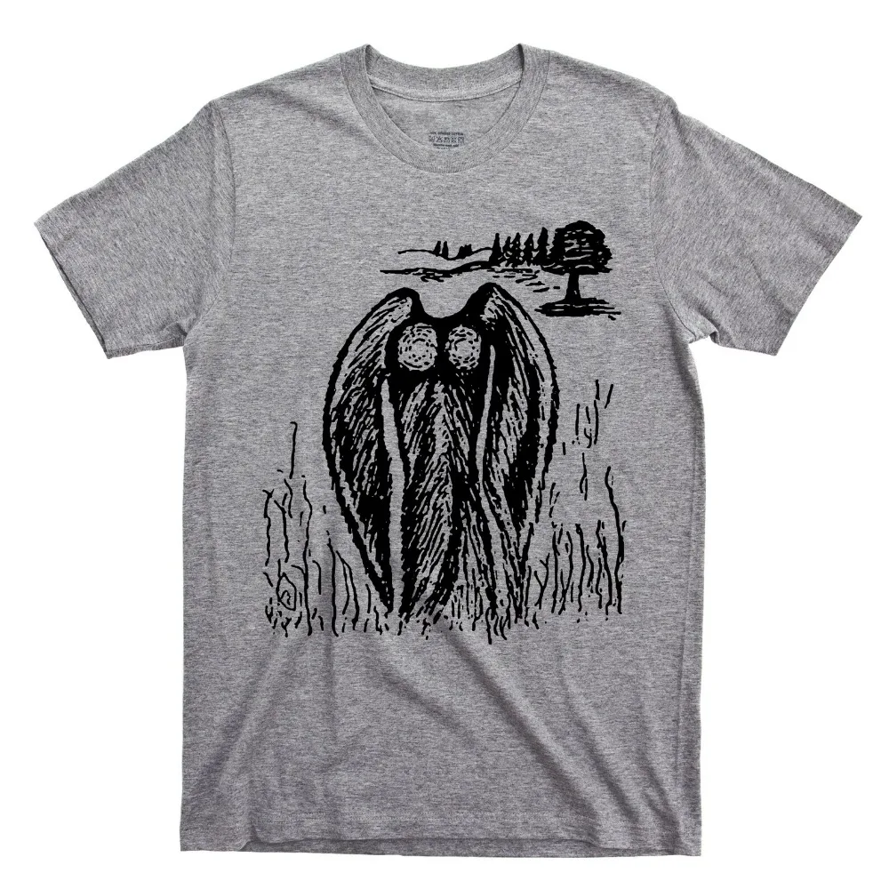Mothman Sketch T Shirt - Silver Bridge Point Pleasant West Virginia Red Eye Cryptid Graphic TShirt