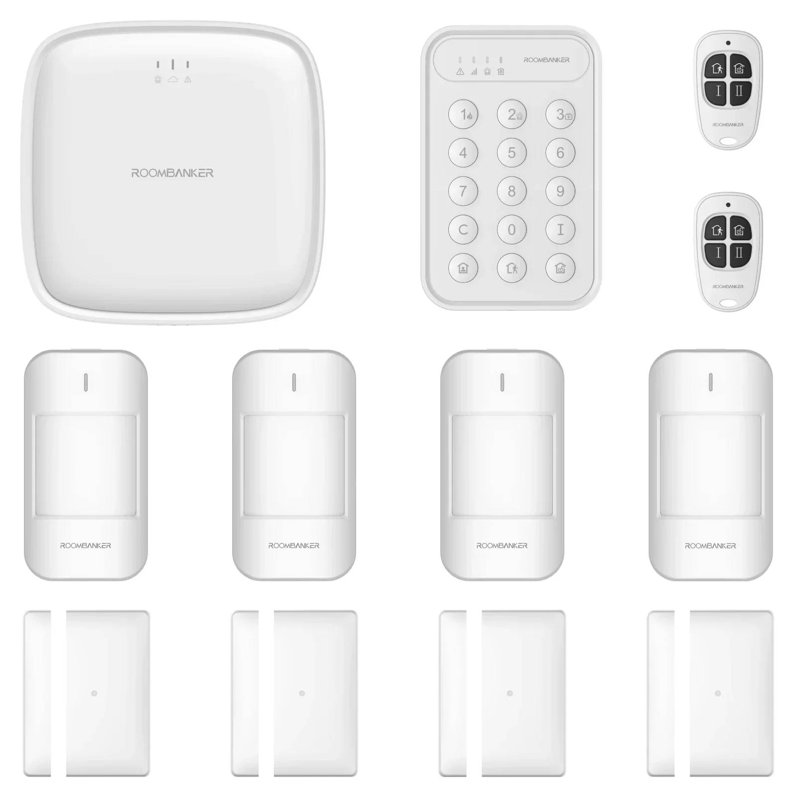 Roombanker Smart WiFi 4G Security Alarm System with Door Motion Sensor Home Alarm System