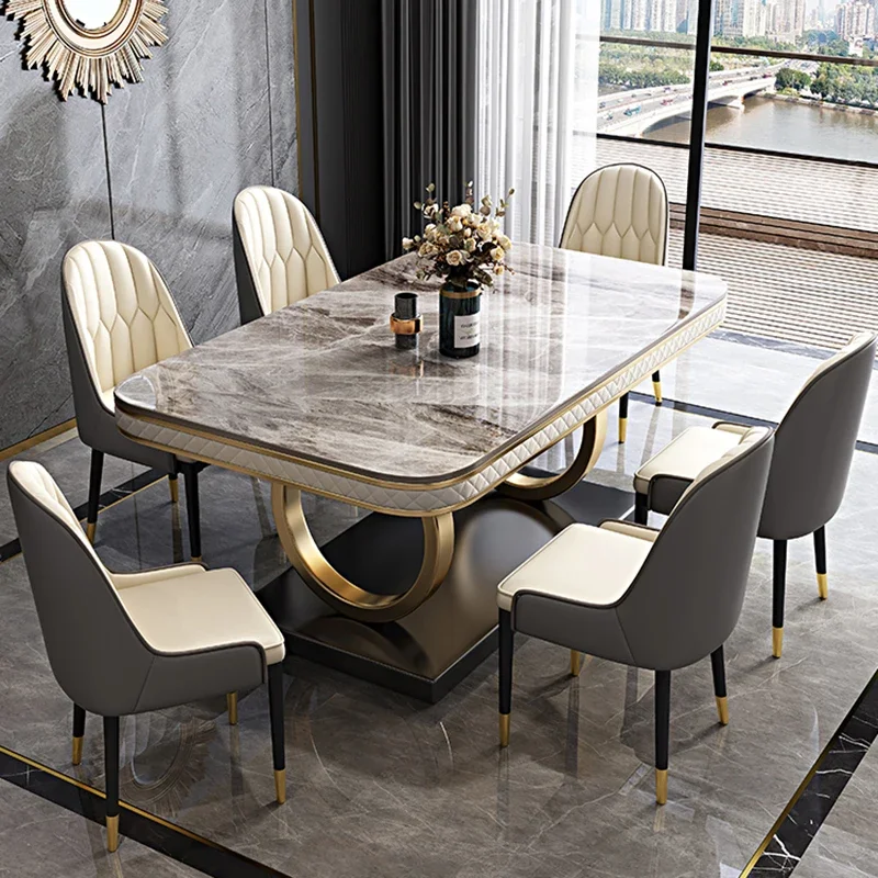 

Marble Room Sets Dining Table Coffee Modern Dinner Console Kitchen Dining Table Salon Camping Balcony Mesa Garden Furniture Sets