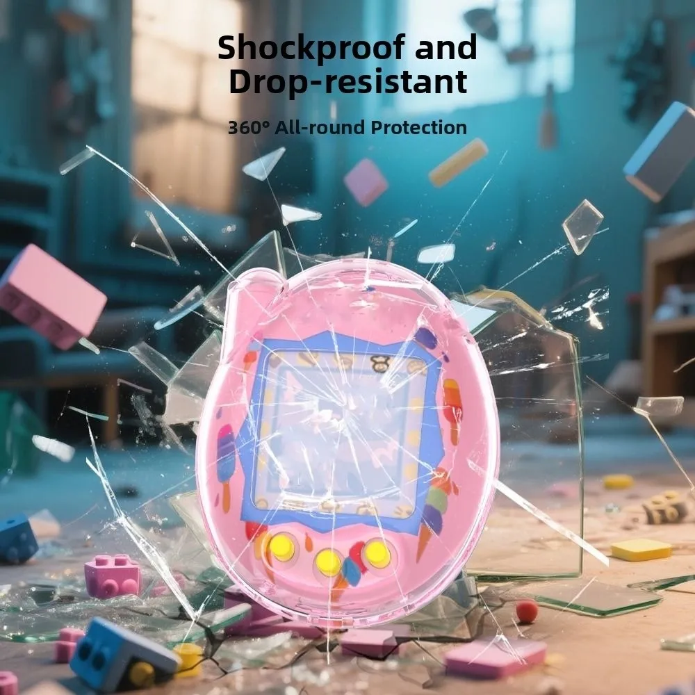 

Transparent Protective Case Dustproof Crystal PC Hard Shell Full Coverage Anti-Scratch Clear Cover for Tamagotchi Connection