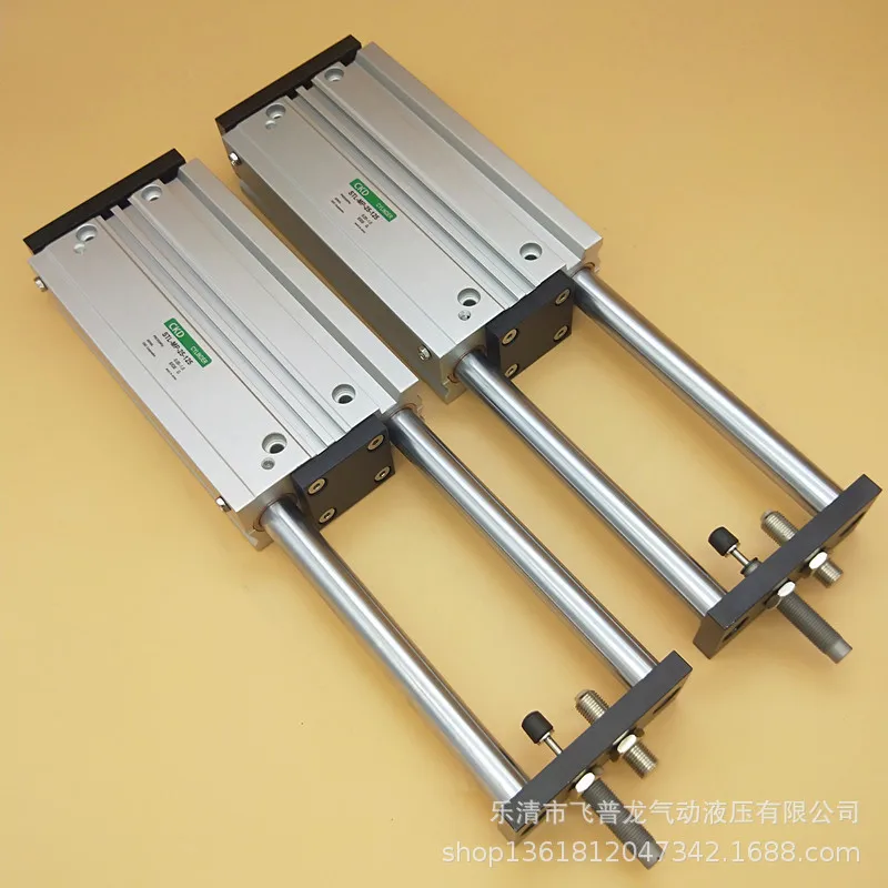 CKD STL-MP Adjustable Stroke Three Rod Guided Cylinder STL-MP-25-100 STL-MP-25-125 Full Sizes