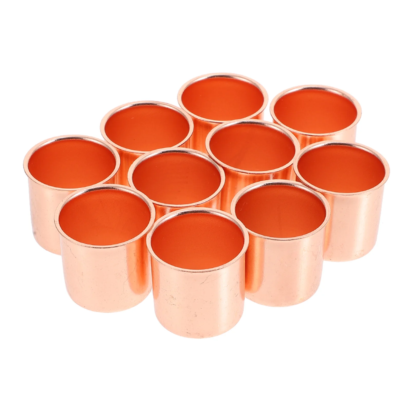 10Pcs Metal Cup Mini Metal Holder Decorative Candlestick Party Wedding Home Use Candlelight Decor