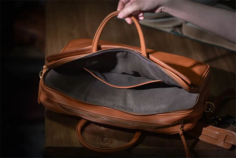 Maleta de couro genuíno para homens e mulheres, bolsa real de couro, bolsa mensageiro, casual de negócios, vintage, luxo, natural, moda