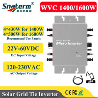 1600W 1400W 1200W MPPT Solar PV Grid Tie Micro Inverter with Tuya APP Built-in WiFi Data Terminal