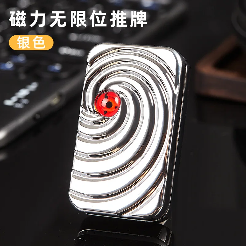 合金ポータブルフィジェット磁気プッシュスライダーハンドスピナー金属 EDC フィジェットおもちゃ大人のための磁気金属無限フィジェット