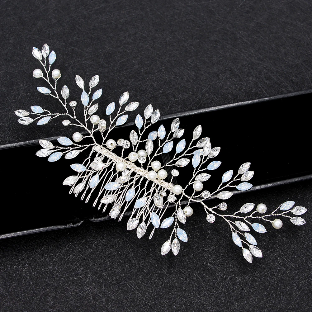 

Rhinestone Hair Comb Bridal Shower Bride Bachelorette Party Wedding Headpiece Pearl Crystal Rhinestone Accessories