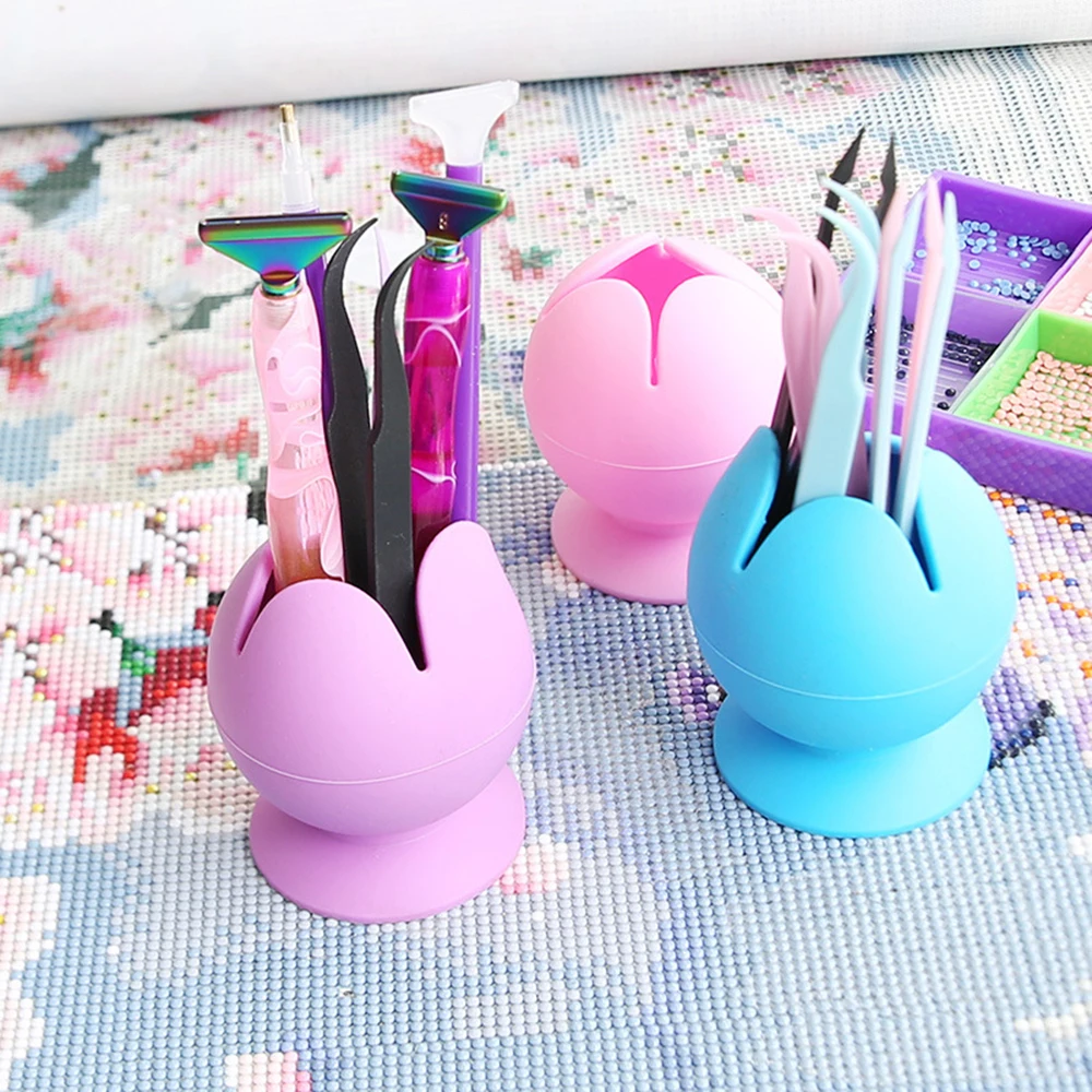 

Diamond Painting Drill Pen Storage Gadgets Silicone DIY Painting with Diamonds Pen Holder Diamond Emboridery Accessories