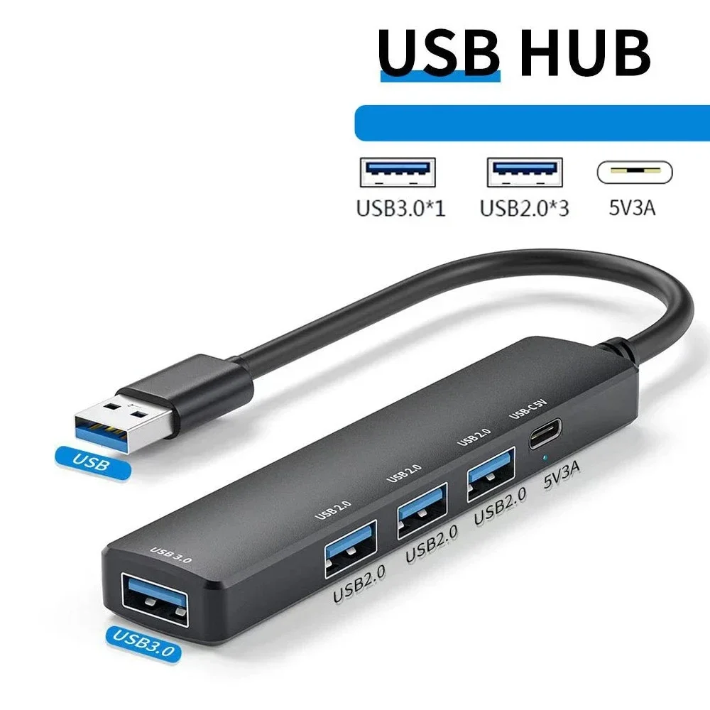 5 в 1, адаптер для разветвителя USB Type-C