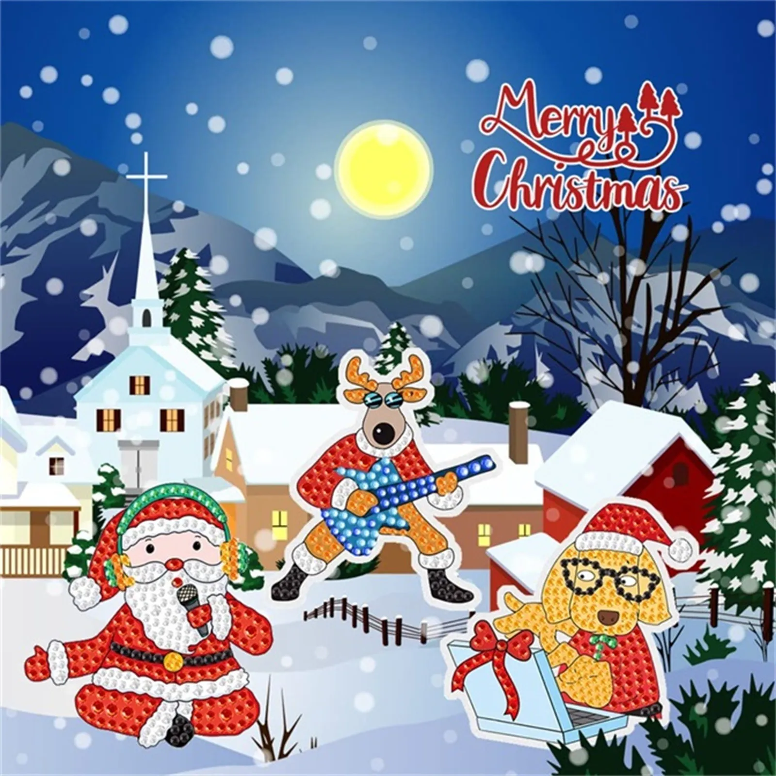 Timer produktywności, wizualny kalendarz Dvent, brelok, 24-dniowy kalendarz odliczający do Świąt Bożego Narodzenia, DIY, timer z kryształkami 5D dla dzieci