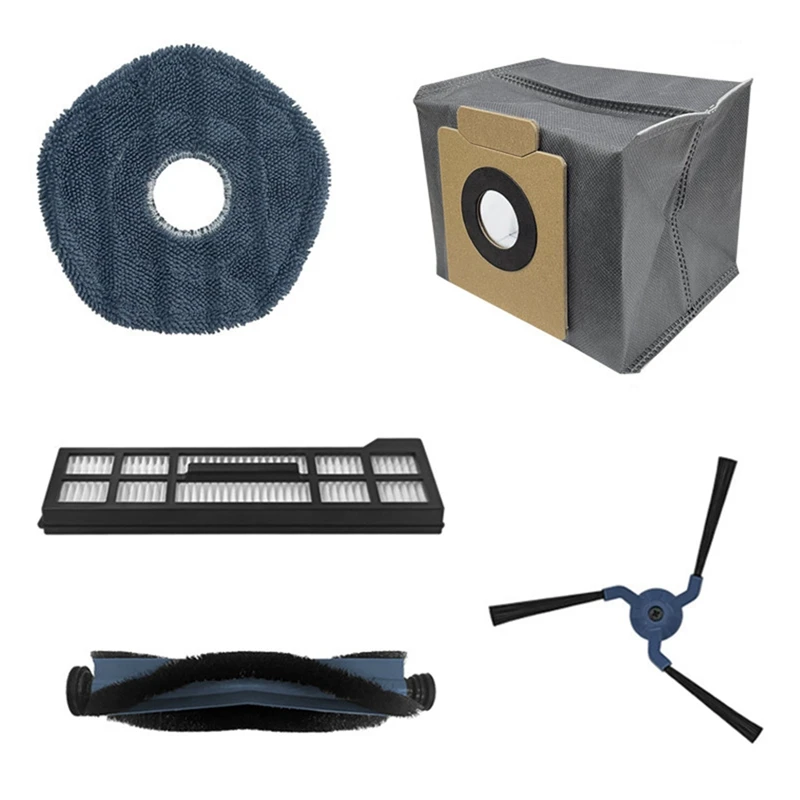 Eufy เครื่องดูดฝุ่นสำหรับ X10 Pro OMNI หุ่นยนต์ดูดฝุ่นแปรงด้านข้างหลักผ้าซับตัวกรอง HEPA ถุงหูรูดอุปกรณ์เสริม