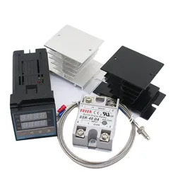 REX-C100 Digital PID Temperature Controller Thermostat SSR output Max.40A SSR Relay K Thermocouple Probe High Quality