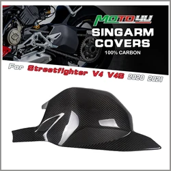 New Carbon Fiber Motorcycle Singarm Covers Swing Arm Cover Farings Full Carbon For Ducati Streetfighter V4 V4S 2020 2021 2021+