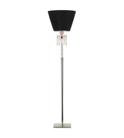 Luxury Crystal floor lamp modern Decorative stylish Floor lamp with stainless steel base White shade night stand lamp