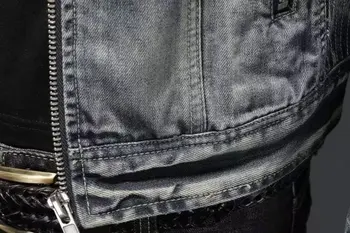 Men Denim Jackets Coats Zipper Coat Slim Fit Casual Solid Turn Down Collar Full Sleeve Regular Jacket Autumn Winter 2024 5