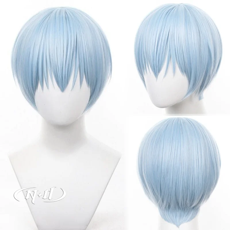 ND Himmel Cosplay Wigs Frieren Beyond Journey's End Anime Cosplay Blue Hair Wigs for Comic Con Coser Heat Resistant Synthetic