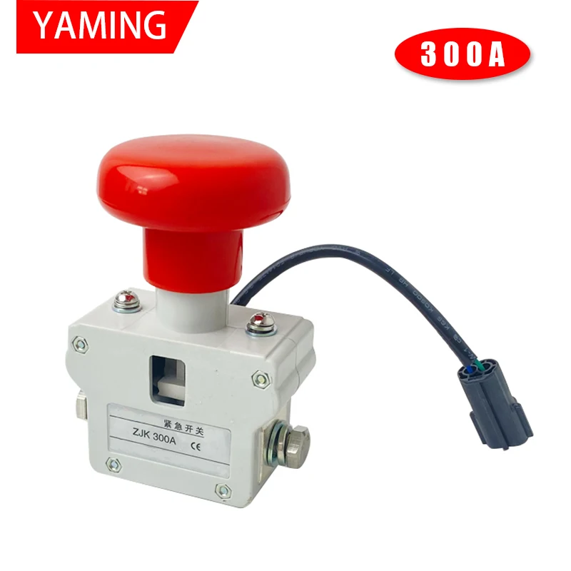 

ZJK300A Electric Pallet Stacking Forklift DC Power Emergency Stop Red Mushroom Push Button Switch With Wire