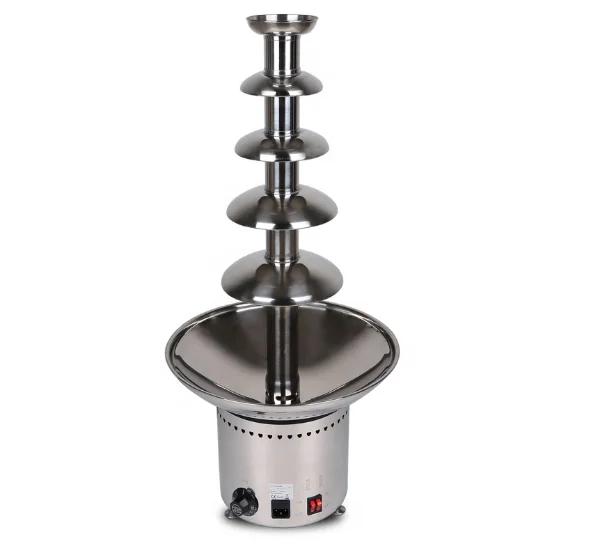 

Commercial Electric 5 Tiers Stainless Steel Chocolate Fondue Fountain For Hotels And Restaurants