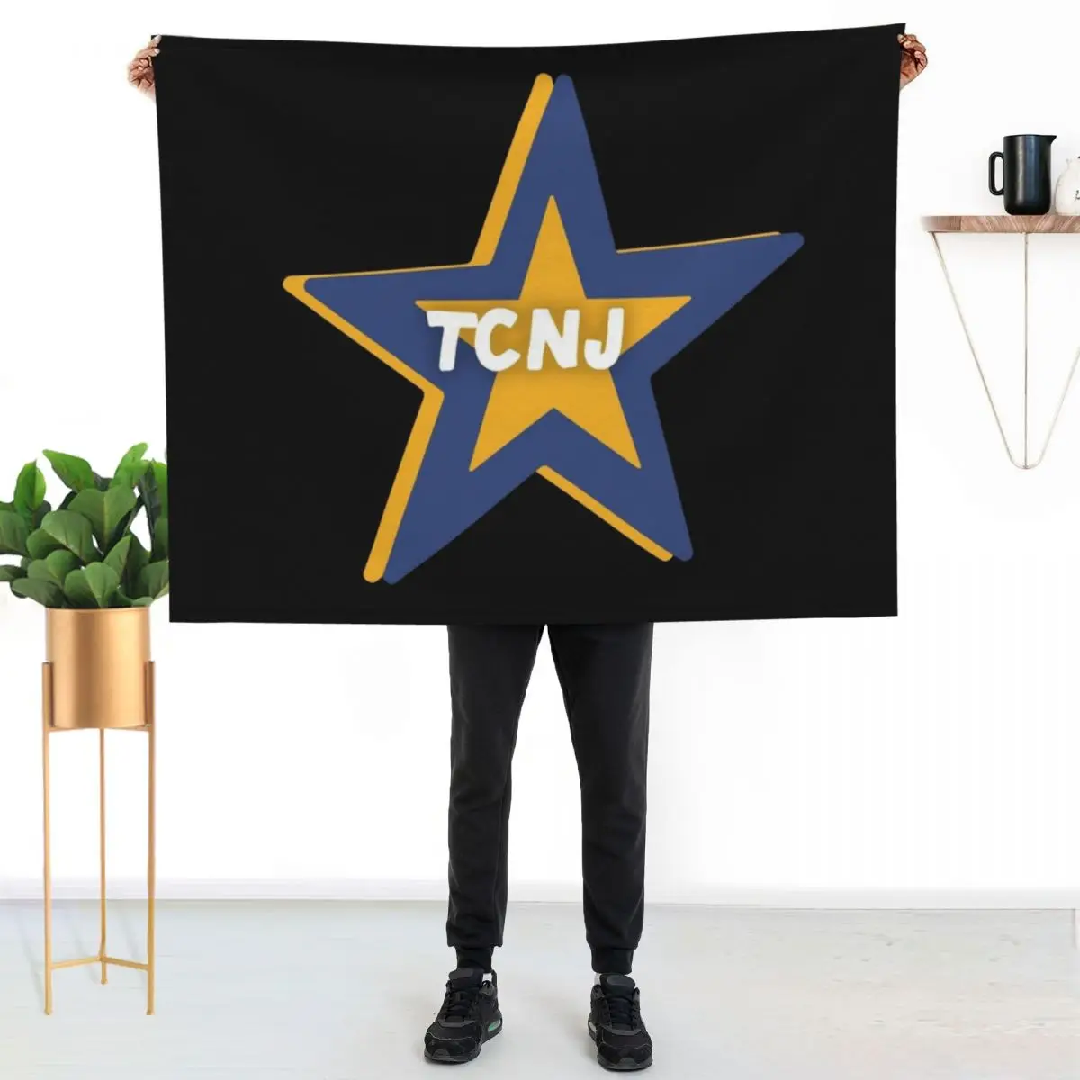 

TCNJ Star Throw Blanket Shaggy Furry Soft Blanket for Bedroom Living Room