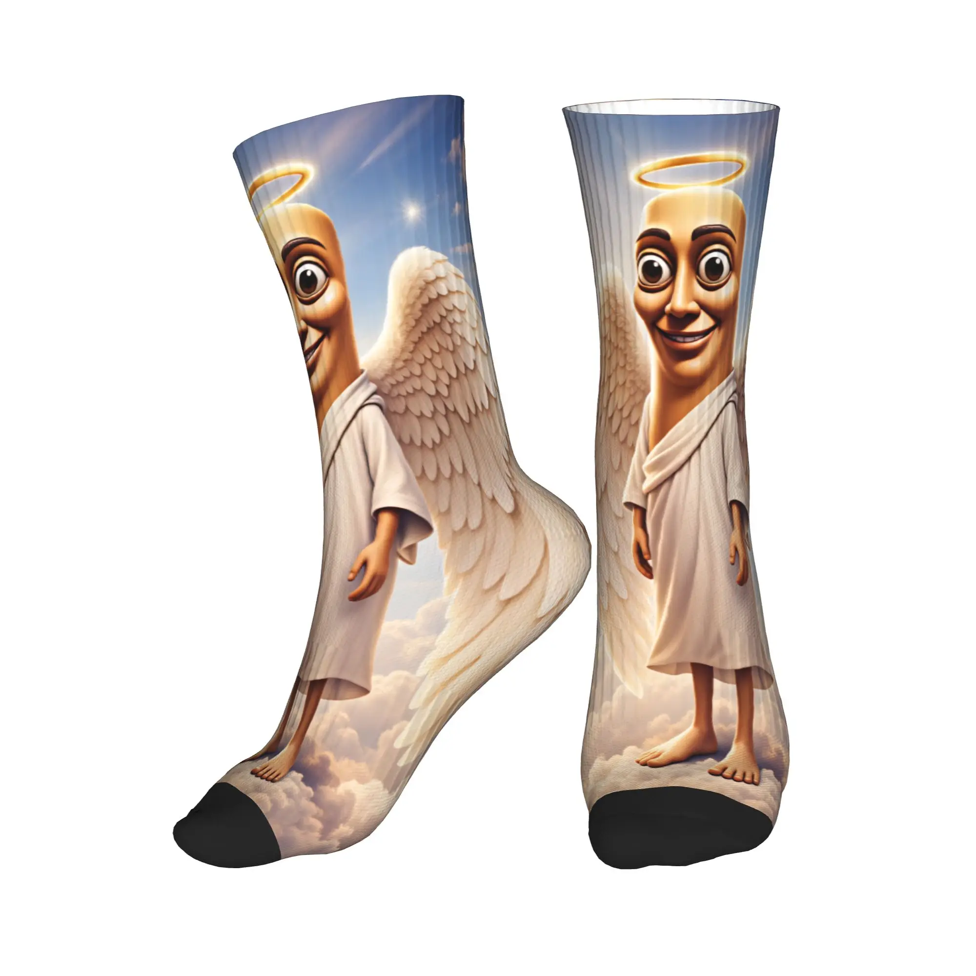 Tung Tung Sahur Angel Heaven Wings Halo Socks Korean Stockings Adults Men Warm Soft Cycling Socks Winter Graphic Anti Slip Socks
