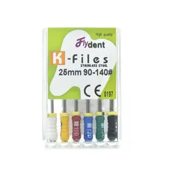 Dental Root Canal K Files Stainless Steel Hand Files Root Cleaning Dentistry 25MM 90-140 Big Sizes Dentist