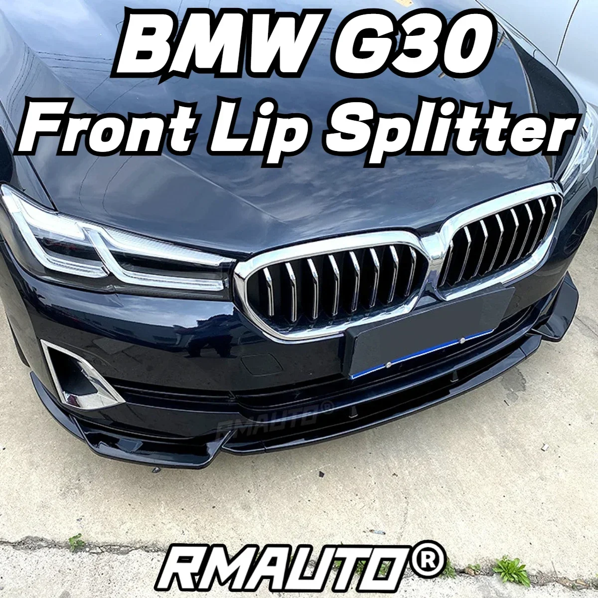 G30 프론트 립 프론트 범퍼 스플리터 립 스포일러 디퓨저 에이프런 가드, BMW 5 시리즈 G30 LCI 2021-2022 자동차 액세서리 바디 키트