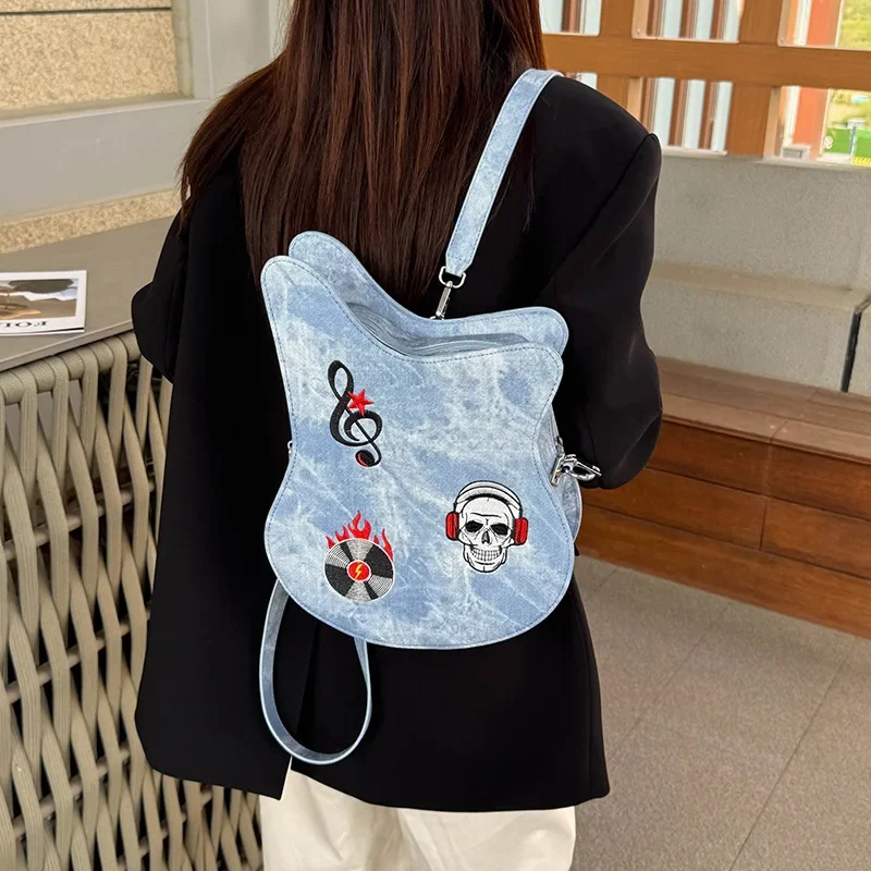 

Рюкзак большой емкости в стиле ретро Bass, сумка через плечо с героями мультфильмов на Хэллоуин, повседневная дорожная сумка