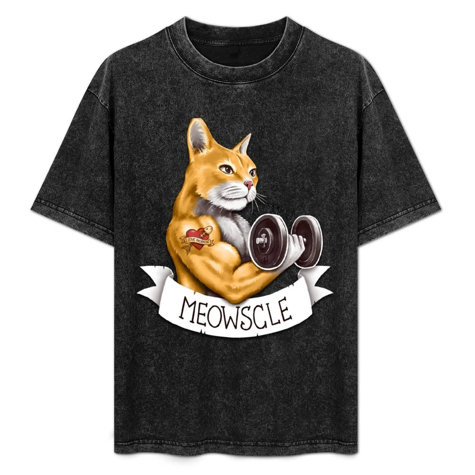 

Meowscle T-Shirt Work Duty Casual T-Shirt