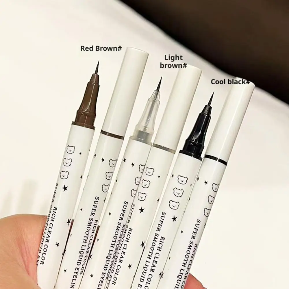 Eyeliner liquide ours mignon, imperméable, longue tenue, maquillage, séchage rapide, imperméable, résistant à la sueur, pour les yeux sensibles, cosmétiques