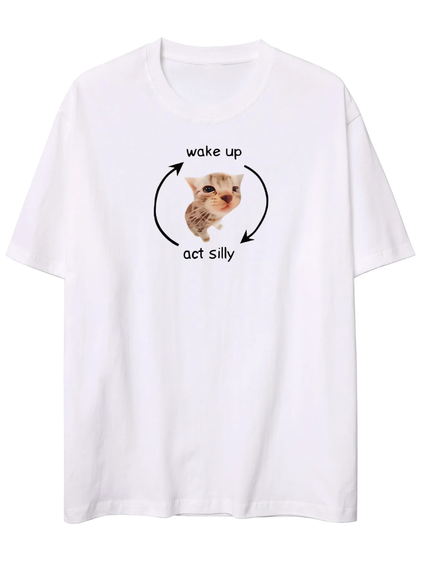 الصيف القطن تي شيرت طباعة الكرتون القط للجنسين خمر الشارع الشهير عادية المحملة الجرافيك القمم الرجال الملابس بلايز الموضة الشعبية