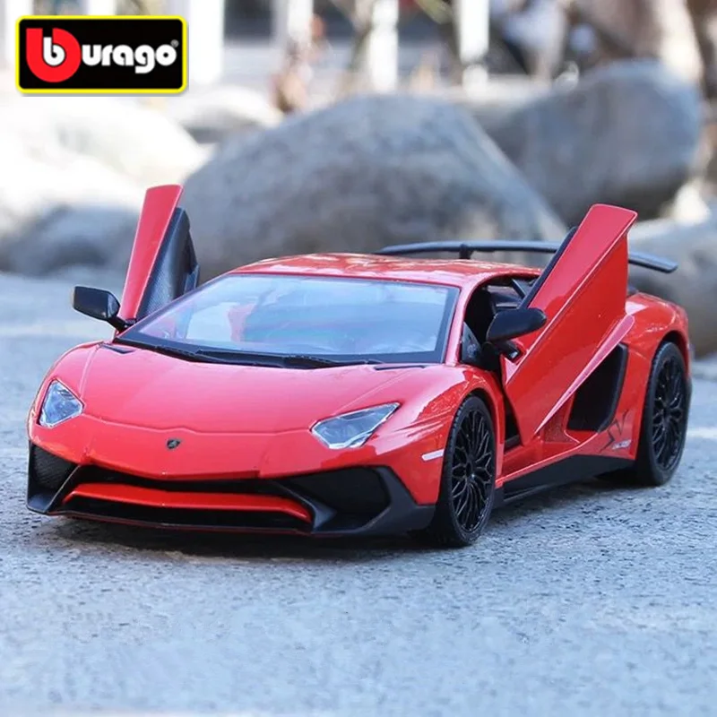 

Bburago 1:24 Lamborghini Aventador LP750-4 SV Alloy Sports Car Model Diecast Metal Racing Vehicle Car Model Simulation Kids Gift