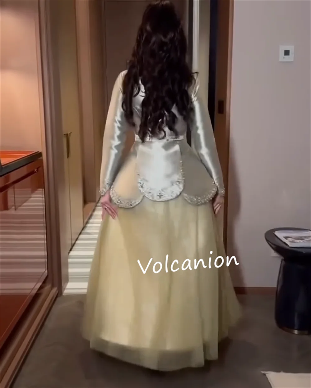 Customized Charmeuse Sequined A-line Jewel Midi Dresses Bespoke Occasion Evening Formal Classic High Quality