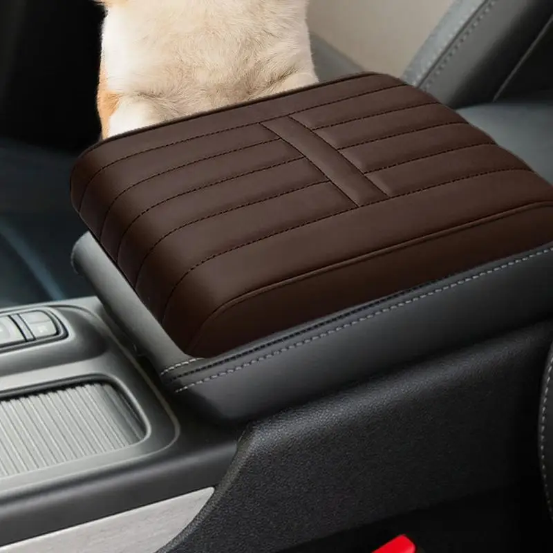 Car Armrest Pad Non Slip Soft Fiber Leather Auto Decoration Styling Arm Rest auto Center Console Arm Rest Support Cushion