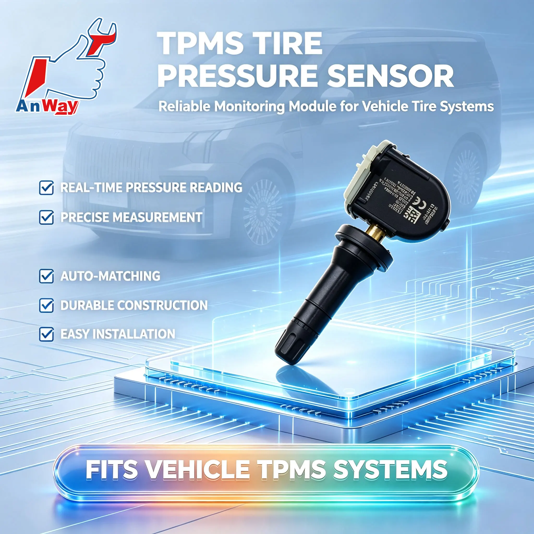 Custom Fit Car Tire Pressure Sensor For ZEEKR 009 2022-2026 High Accuracy TirePressure Monitoring System Auto Learn TPMS Sensor