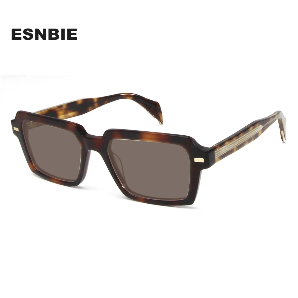 

Brand Designer Rectangular Sunglasses Men Handcraft Acetate Rivet Square Glasses Personalized Eyewear Women UV Protection