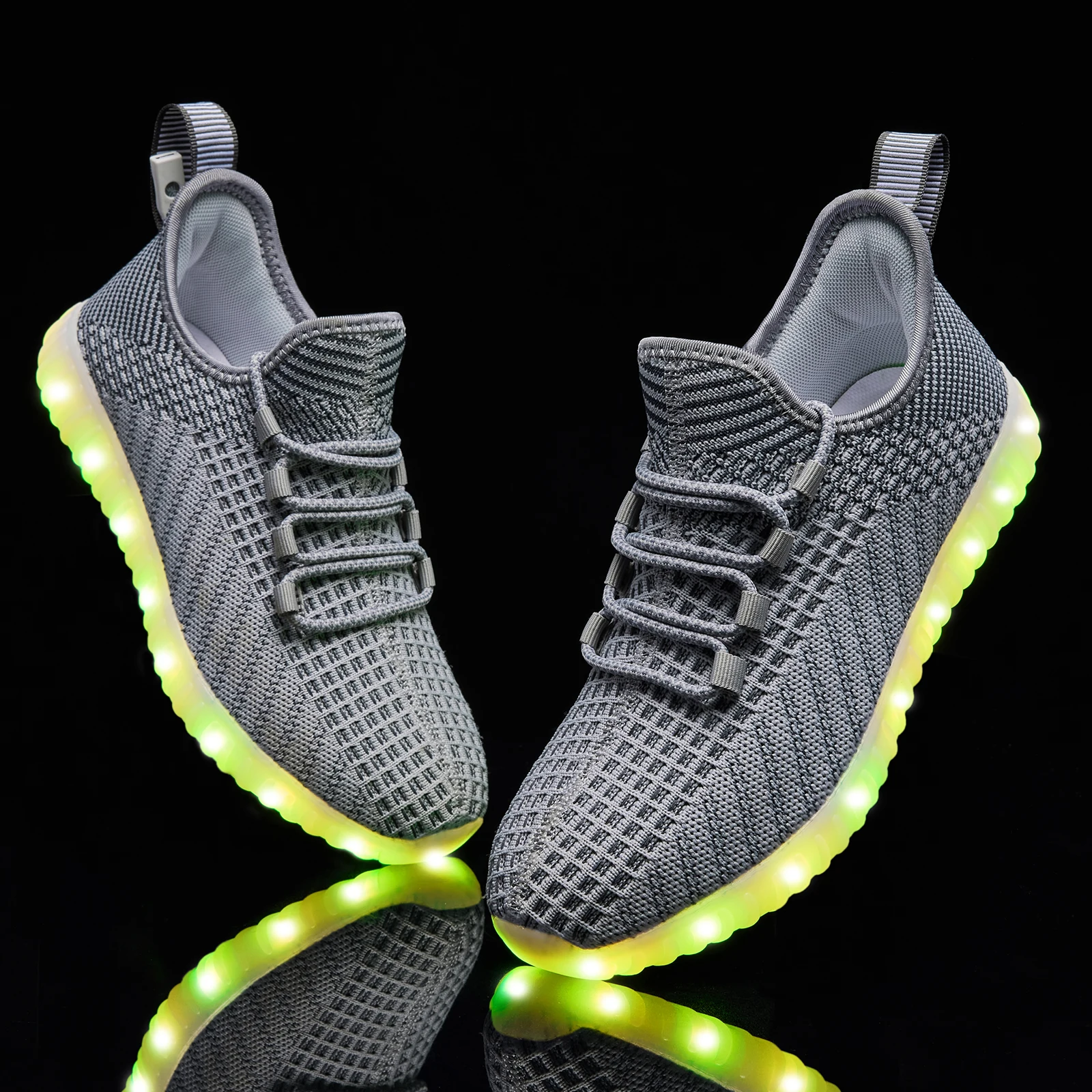 Tägliche Freizeitschuhe für Herren, Schuhe mit schillernden Lichtern, atmungsaktive Mesh-Laufschuhe, weiche und bequeme Herrenschuhe – Detail 5