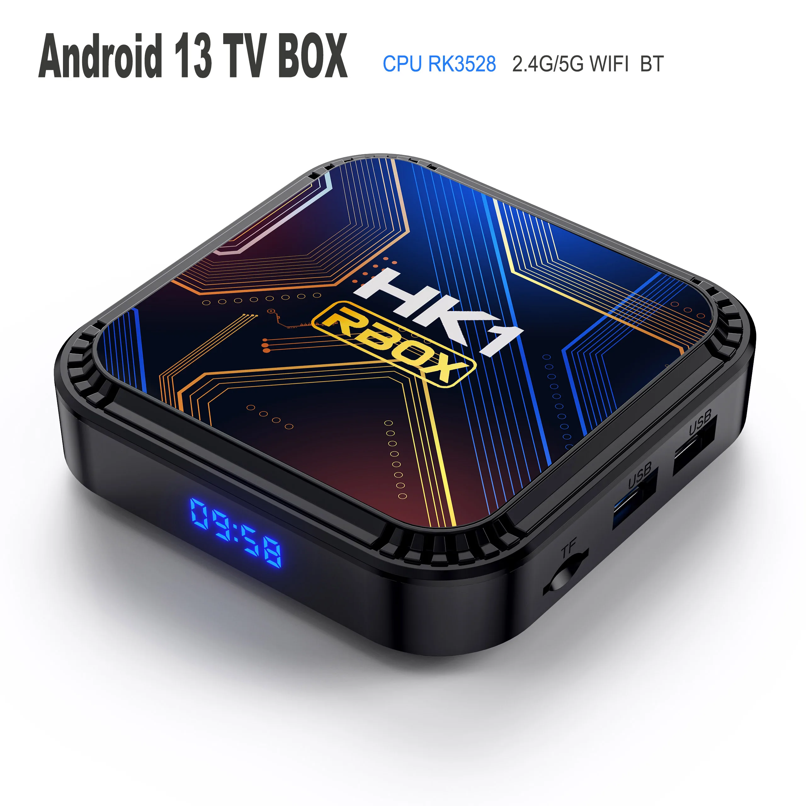 HK1 RBOX K8S Android 13 TV Box Rockchi RK3528 2.4G 5G Wifi BT HDR 8K Decoding 16GB 32GB 64GB