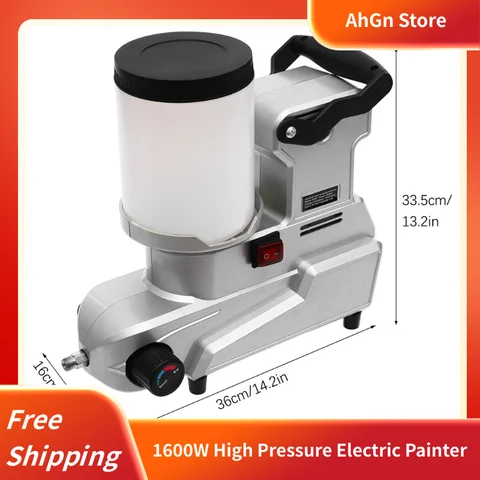 Airless Paint Sprayer 1600W High Pressure Electric Painter 84oz/min Adjustable Knob  for Interior Exterior House Fence  Painting