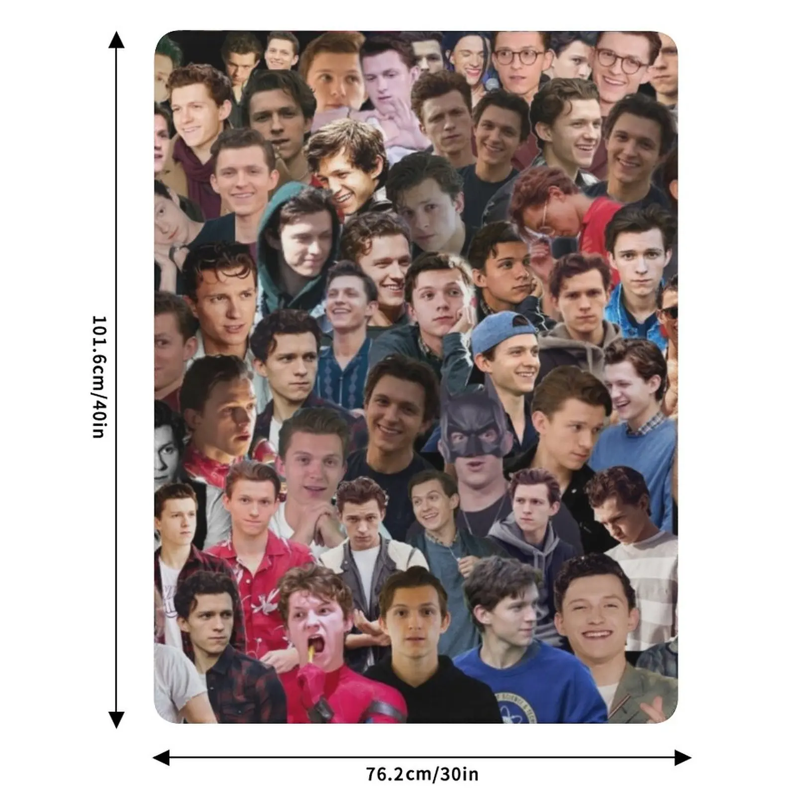 Tom Holland College Throw Blanket warm winter Multi-Purpose Hairy Flannel Fabric Personalized Gift Retros Blankets