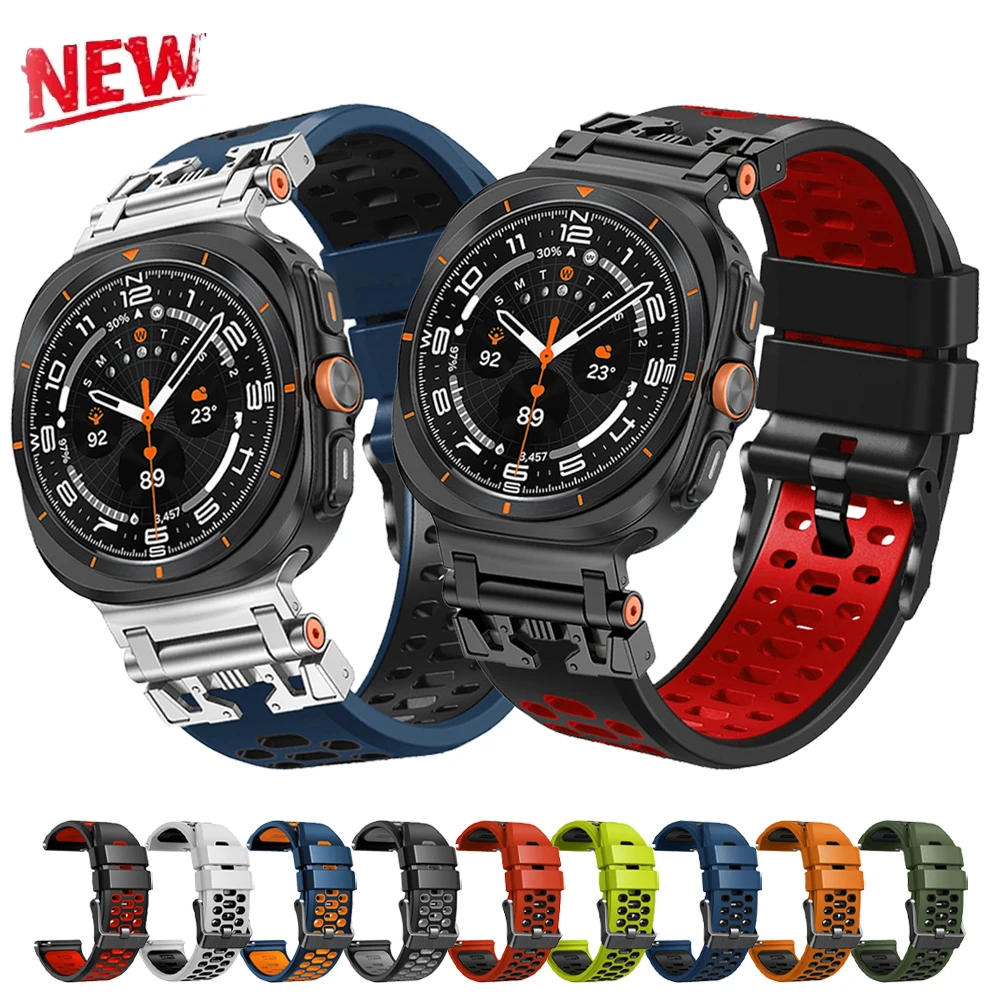 

Sports Rubber Strap for Samsung Galaxy Ultra 47mm Replacement Band for SAMSUNG GALAXY 7 ULTRA 47MM Silicone Bracelet Correa