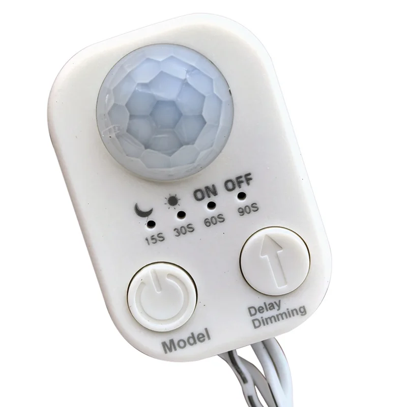 ABJI-DC 5V-24V USB cuerpo infrarrojo PIR Sensor de movimiento interruptor Detector para tiras de luz LED detección humana