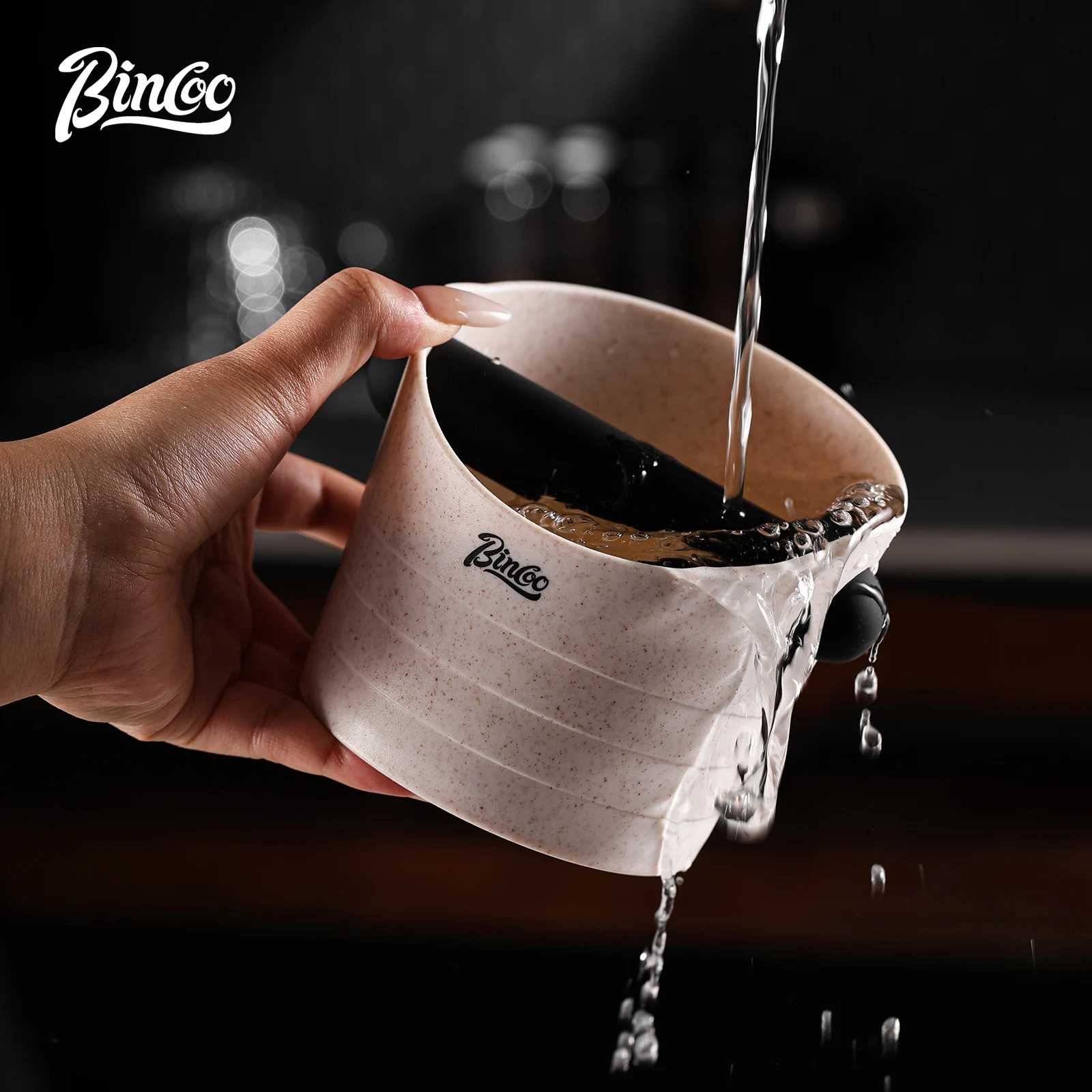 

Bincoo Espresso Knock Out Bin 0.5L/1.2L Capacity Made from 60% PP and 40% Used Coffee Grounds Durable and Container for Baristas