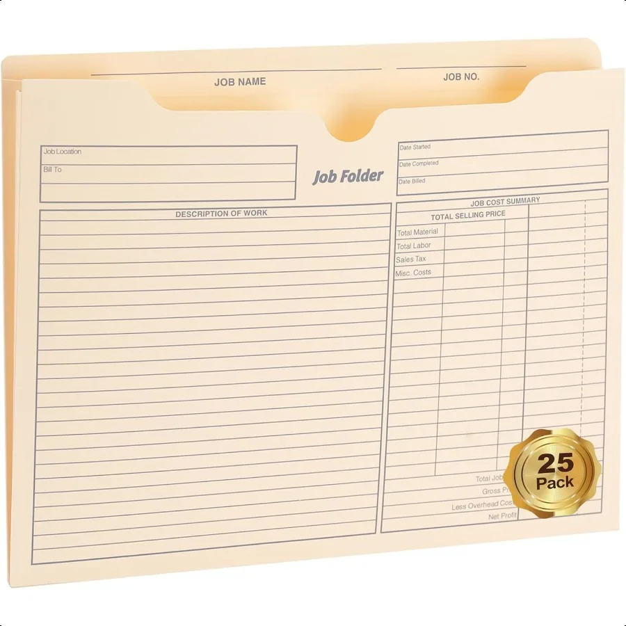 مانيلا ملف سترة 10 × 12 بوصة مجلدات وظيفة سترات الملفات مجلدات مانيلا 25 عبوة سترة ملف المشروع مواقف متنوعة تعزيز