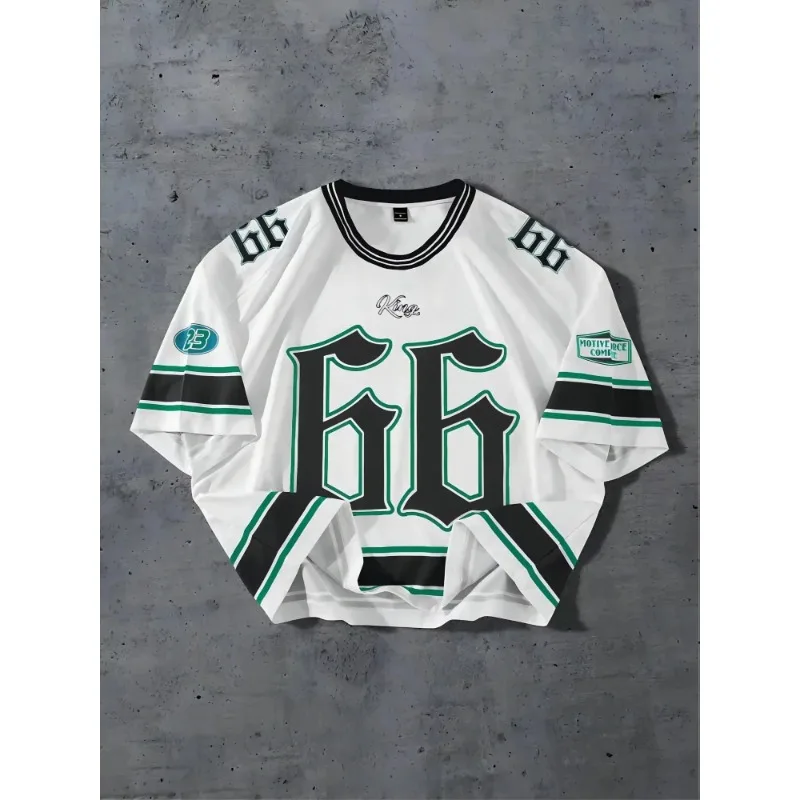 Oversized soccer shirt round neck men's and women's sports 3D printed T-shirt breathable motorcycle training suit image 5