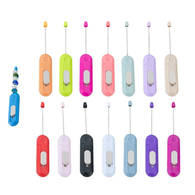 10pcs DIY Multicolor Beaded Utility Knife Convenient and Strong Unpacking Express Knife Beaded Hand Paper Cutter Tool Knife.