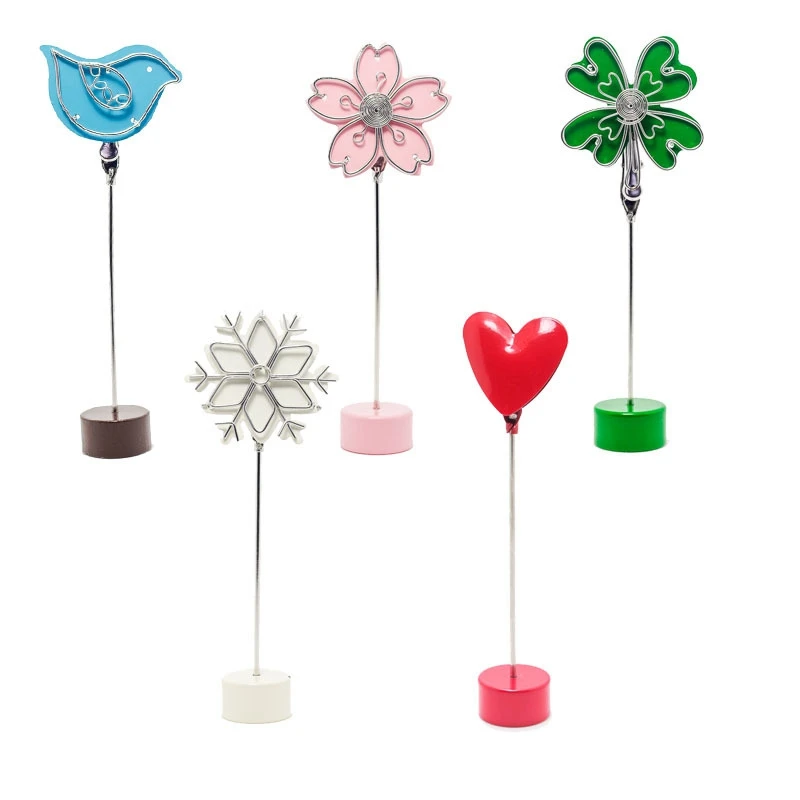 

5 PCS Memo Clip Metal Desktop Photo Clip Business Card Clip Stainless Steel Note Clip For Table Decoration Party Wedding