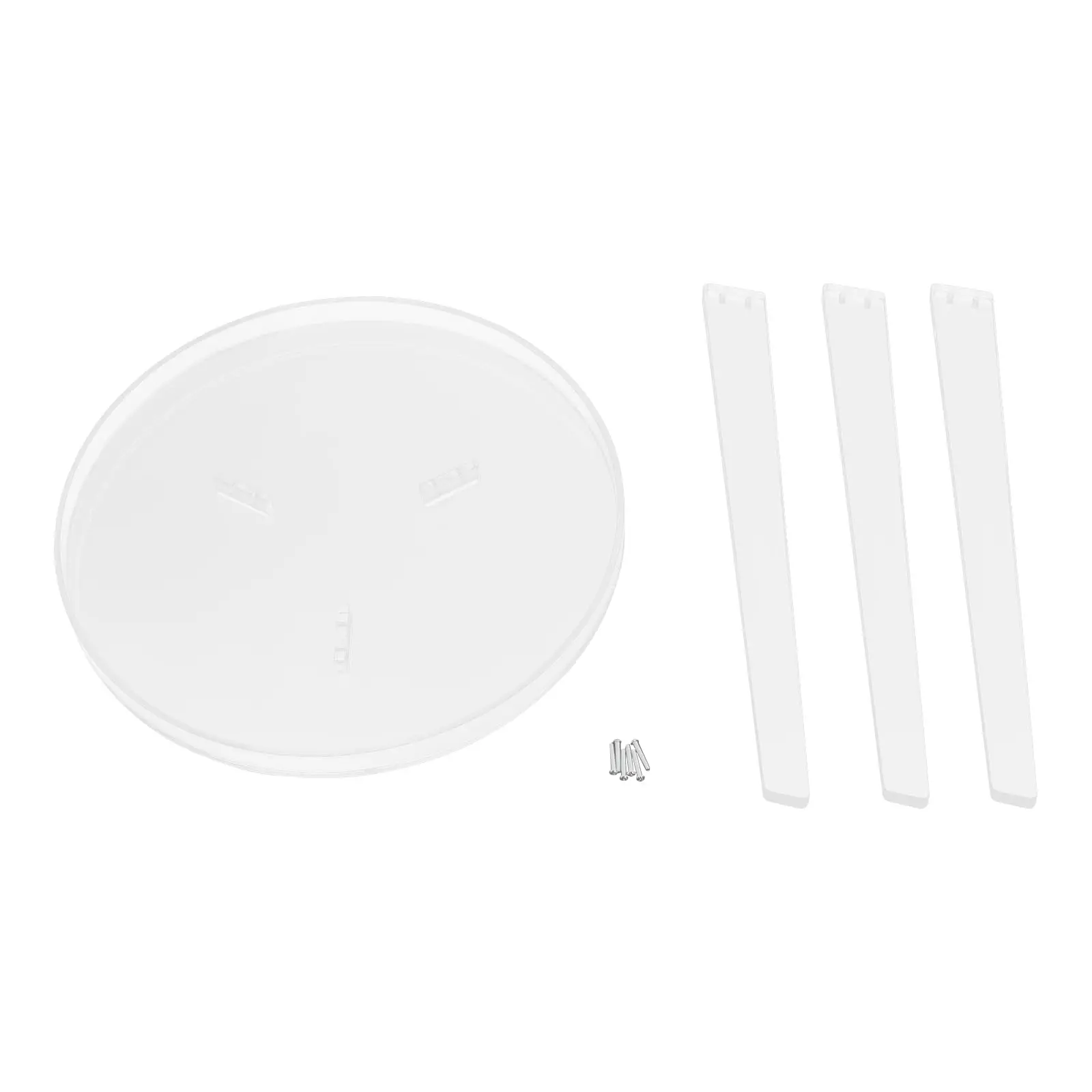 طاولة جانبية مستديرة من الأكريليك، منضدة حديثة مع سطح مستدير صغير شفاف وعمود صلب، طاولة نهاية مشروبات صغيرة موفرة للمساحة #5