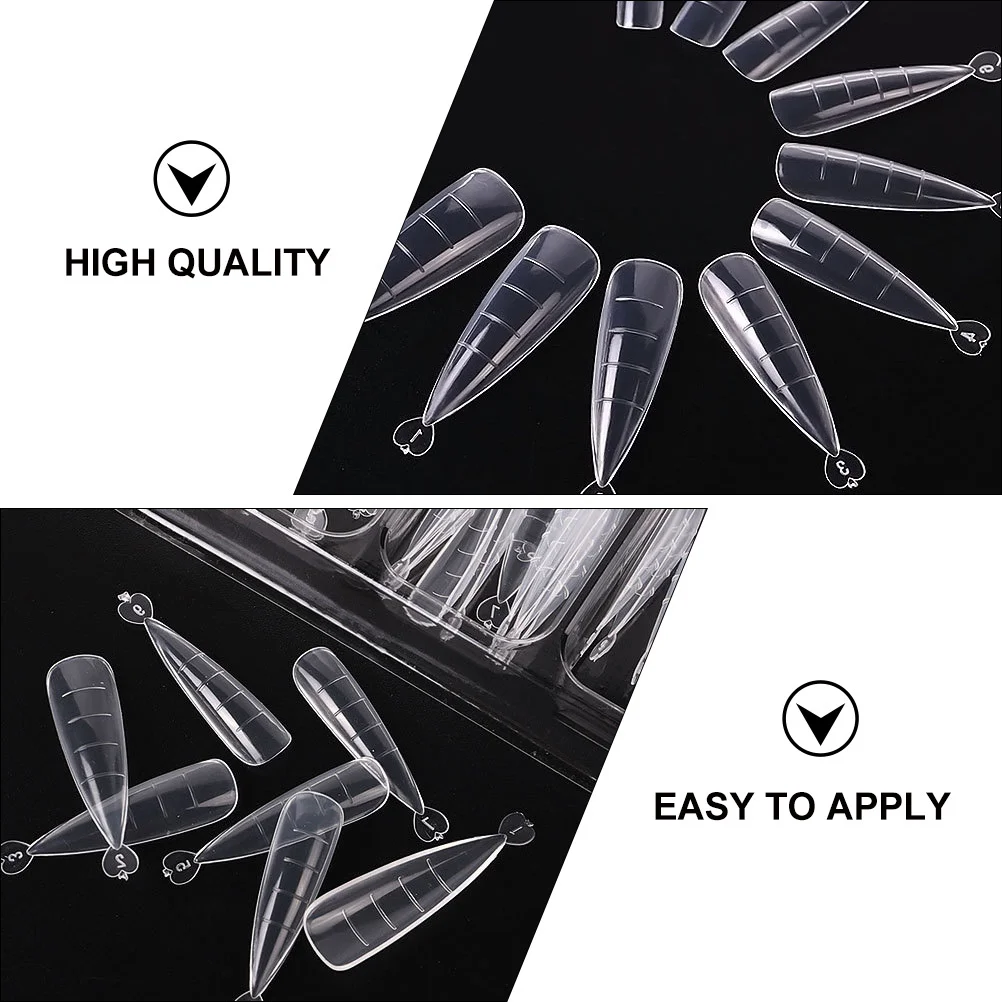 

100Pcs Nail Durable Lightweight Extension Nails Manicure Supplies White Natural Appearance Nail Art Accessories