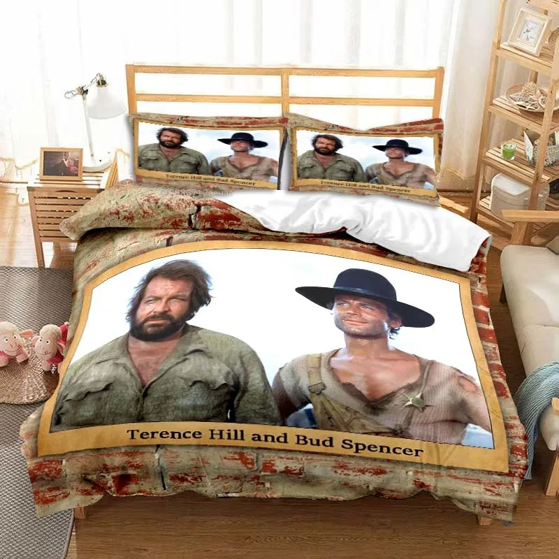 Terence Hill Bud Spencer All Season Twin Bedding Set 3 Piece Comforter Set Bed Duvet Cover Double King Comforter Cover