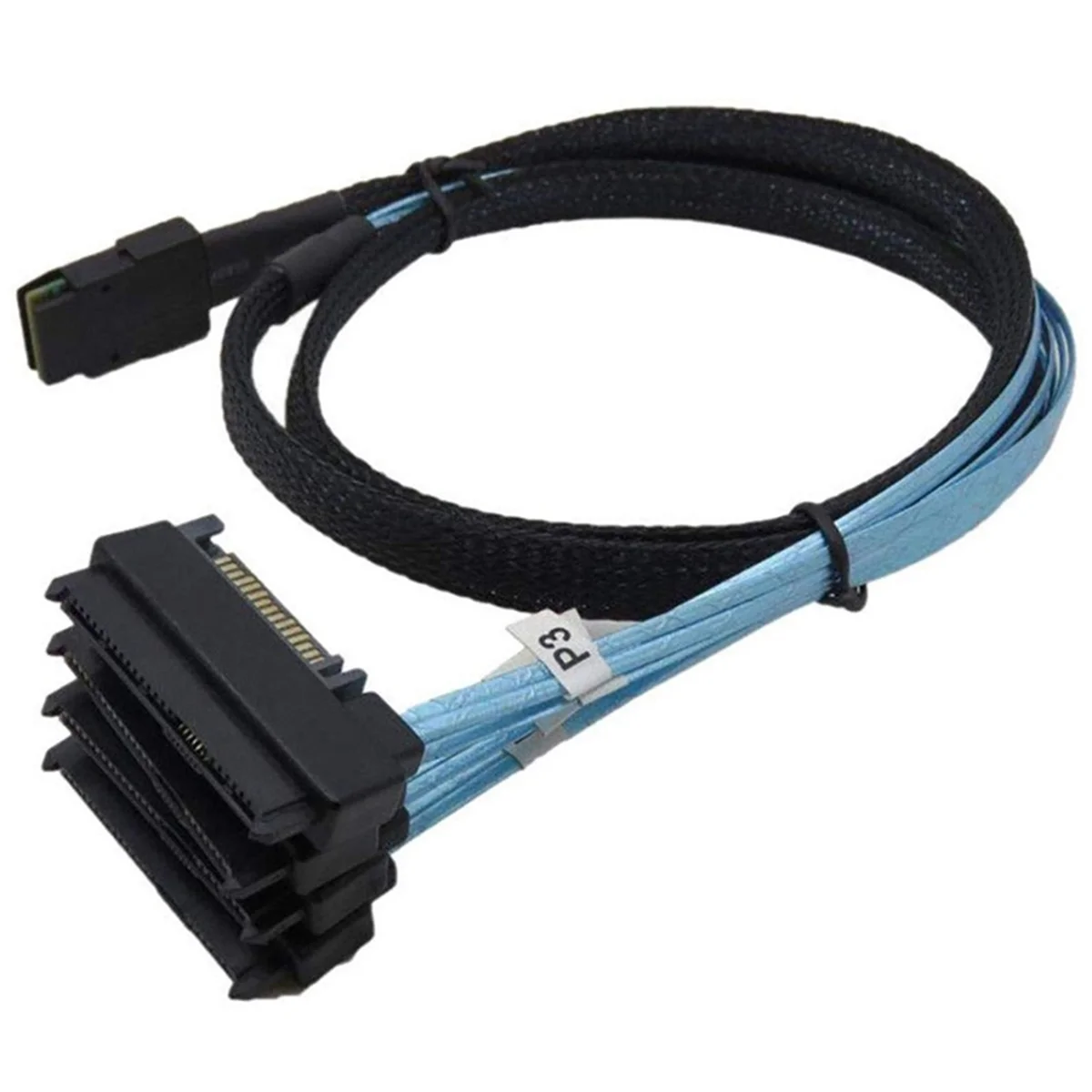A56XQ Mini Sas Sff-8087 to 4 Sff-8482 Server Array Card Hard Drive Data Cable Sata Power Cable 1m
